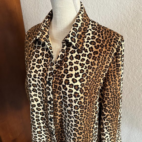 HARMONY & VINE Women's Leopard Print Top - XL - Picture 4 of 9